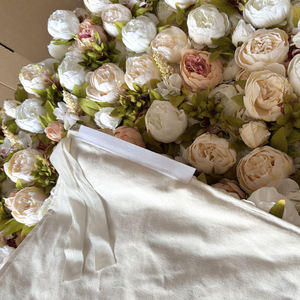 Customized Handmade Silk Roll up <b>Artificial</b> Peony Rose <b>Flower</b> <b>Wall</b> Backdrop 8ft X 8ft for Autumn Colors Event Decoration - Product Image 5