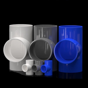 20 25 32 40 50mm chất lượng cao cung cấp nước nhựa PVC phụ kiện Tubo <span class=keywords><strong>TEE</strong></span> ống PVC phụ kiện cho hệ thống ống nước DIN tiêu chuẩn 3 cách màu xanh - Product Image 4