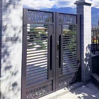 Portail en Aluminium Forgé d'Extérieur Très Vendu, Modèle pour Maison, Conception de Clôture Métallique pour Jardin, Treillis et Portails d'Extérieur Élégants