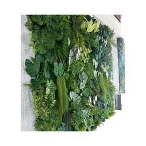 Chất lượng cao tùy chỉnh cảnh quan trong nhà dọc màu xanh lá cây tường nhân tạo nhựa màu xanh lá cây tường cho văn phòng lễ kỷ niệm đám cưới - Product Image 4