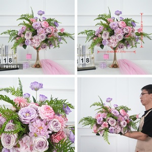 Wholesale Handmade purple Artificial Floral ball Arrangement for Wedding Party Event Table Centerpiece Decor - Product Image 3
