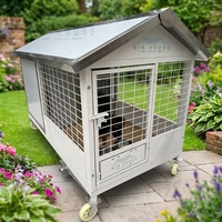 Penthouse de luxe haut de gamme pour chien, design moderne premium avec murs et fonctionnalités intelligentes pour les amoureux des animaux