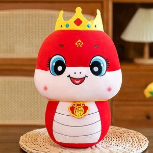 2025 Hot Selling Nieuwe Modellen Jaar Van De Slang Mascotte Cartoon Dierenriem Slangenpop Activiteit Geschenk Pluche Speelgoed Kan Logo Groothandel Doen - Product Image 2