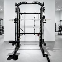 Machine Smith tout-en-un, appareil de musculation multifonctionnel avec croisement de câbles et double pile de poids pour la maison et l'usage commercial