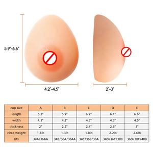 Almohadilla de silicona para cubrir pezones de mujer OEM, formas de pecho para mastectomía de travestis, prótesis de senos falsos autoadhesiva - Product Image 6