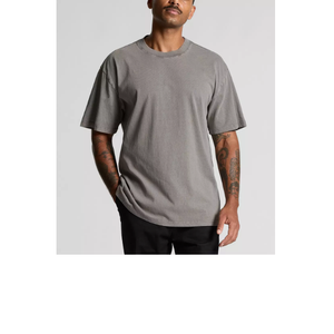 Fourniture directe T-Shirt col rond pour hommes de haute qualité 100% coton Spandex grande taille personnalisé coupe d'été respirant Logo tricoté blanc - Product Image 6