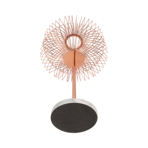 Lampada da Tavolo con Gabbia in Filo Metallico, Design in Metallo e Base in Marmo, Lampada d'Accento per Camera da Letto o Soggiorno - Product Image 6
