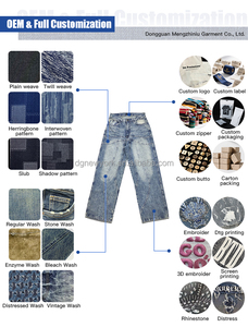 Jeans Baggy <span class=keywords><strong>MZN</strong></span> para Hombre, Lavado Ácido, Estilo Hip Hop, Streetwear, Influencias Góticas, Tallas Grandes, Venta al Por Mayor - Product Image 5