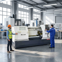 Torno CNC de Alta Precisión ShanDong HR CK6150, Económico y Automático, con 4 Estaciones de Herramientas, Torno CNC para Metal