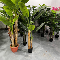 Prix d'usine, grande plante artificielle en plastique en forme de feuilles de cocotier, palmier vert en pot pour la décoration de la maison, du balcon ou du bureau