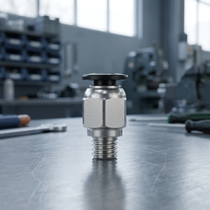 PC4-M6 Pneumatic <b>Connector</b> <b>Quick</b> Coupler Solenoid Valve Fitting for 4mm PTFE Tube Aluminum Silver 5PCS New Condition FC001 - Product Image 3