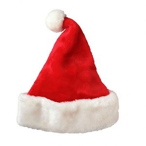 Chapeau de Noël rouge en peluche de 40 cm pour décoration - Product Image 1