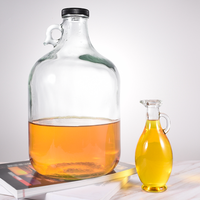 Vente en gros de bouteilles en verre de 5 litres Demijohn avec bouchon à vis comme petit fermentateur