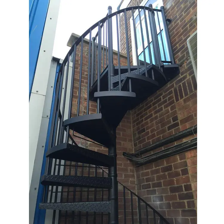 स्पिरल सीढ़ियां बाहरी गैल्वेनाइज्ड सीढ़ी स्टील कदम जलरोधी सीढ़ियों औद्योगिक बाहरी विरोधी जंग सीढ़ी