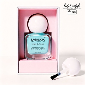 SAGALAGA 12ml <span class=keywords><strong>Vernis</strong></span> à ongles respirant Halal <span class=keywords><strong>pour</strong></span> femmes musulmanes, compatible Wudu, séchage rapide, sans 21 composants nocifs, logo personnalisé - Product Image 1