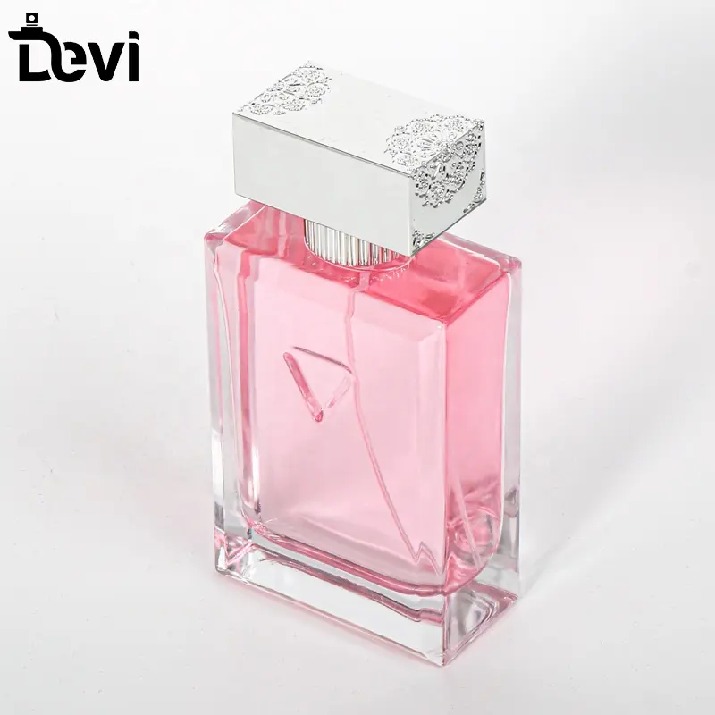 Wholesale Luxury 100ml Empty Clear Glass Bottles Fragrance Bottle With Magnetic Cap Square Perfume Spray