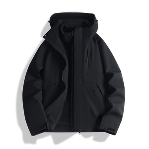 Chaquetas Cortavientos Personalizadas para Hombre 2025 para Otoño e Invierno, con Cuello Cuadrado y Cremallera, Resistentes al Viento. - Product Image 2
