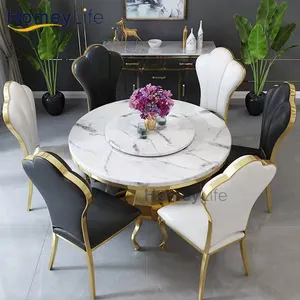 Foshan Factory Wholesale Cheaper Round Marble Dining Tables 10 Seater