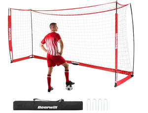 Versatile 3m * 1m * 2m porta da calcio portatile Logo personalizzato rete a cinque lati - Product Image 2
