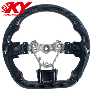 พวงมาลัยคาร์บอนไฟเบอร์หุ้มหนังสีดำแบบสปอร์ตเรซซิ่ง  สำหรับ Subaru WRX STI ปี 2013-2021 - Product Image 1