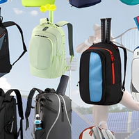 Sac à dos de tennis et pickleball en nylon haut de gamme, imperméable, multi-compartiments, grande capacité, pour entraînement en extérieur, badminton
