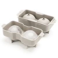 Moule à glaçons sphériques géants pour whisky, 2 cavités, pour la maison