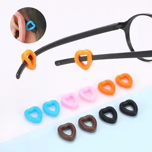 Heart Shape Anti-Slip Eyeglasses Holder Stoppers Temple Tips For Eyewear Sunglasses Reading Glasses