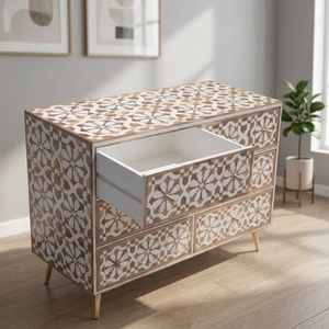 Mesa de Centro Rectangular con Incrustaciones de Hueso, Diseño Moderno, Hecha a Mano en India, Ecológica, de la Mejor Calidad, Estilo Elegante, Precio al por Mayor - Product Image 6