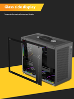 Gamer-X X100 Pro MicroATX Boîtier PC TYPE-C Port Transparent Côté 240 Alimentation ATX SFX refroidie par eau Tour médiane Portable