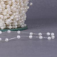 Chaîne ronde de boule de perle en plastique de bijoux de mode de bricolage avec la ligne de pêche plus de couleurs pour le choix 4mm Approx 100m/bobine 1415537