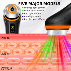 Dispositivo de Belleza Facial de Electroporación Portátil, Lifting Facial <span class=keywords><strong>ESM</strong></span>, Microcorriente, Luz de Cinco Colores, Tecnología sin Agujas, Resistente al Agua, Enchufe Europeo - Product Image 2