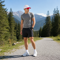 Casquettes de baseball vintage à 5 panneaux avec logo personnalisé, en tissu Dobby Dot, ajustables, de haute qualité, respirantes, imperméables, unisexes, en coton, pour le sport