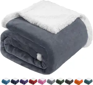 Kunden spezifische weiche flauschige dicke Flanell-Fleece-Plüsch decke für Winter King Size