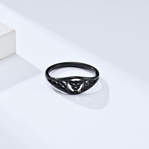 Thời trang Celtic Knot đề nghị engagement <span class=keywords><strong>Ring</strong></span> trang sức Bắc Âu Viking tam giác Knot <span class=keywords><strong>Hollow</strong></span> chống dị ứng vòng thép không gỉ - Product Image 5