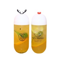 Dapat disesuaikan untuk botol minum plastik bening dengan tutup sekrup wadah kosong segel hewan peliharaan untuk berbagai minuman seperti jus Soda teh