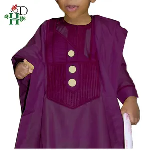 H & D Africano Venda Quente Fabricante de Roupas infantis Meninos Roupas Boutique 3 Peças do Miúdo Conjunto de Roupas