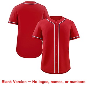 Maillot de baseball authentique de style classique rouge marine-blanc personnalisé - Product Image 3
