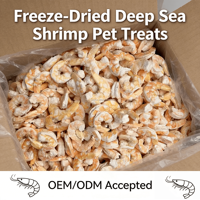 Friandises naturelles lyophilisées aux crevettes de haute mer pour chats et chiens - Riche en protéines, sans céréales, faible en gras