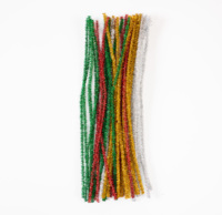 Tiges de chenille colorées en gros, scintillantes, idéales pour Noël, tiges de base en grande quantité pour une créativité économique