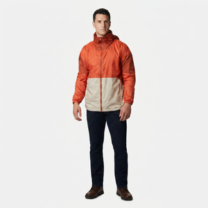 Custom Linen Lining <b>Zip</b>-<b>Up</b> Hooded Vintage Windproof Streetwear High Quality Custom Made Sportswear <b>Jacket</b> for Men Nylon/Cotton - Product Image 1