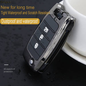 Flip Metal Car Remote Key Case per <span class=keywords><strong>KIA</strong></span> Sportage <span class=keywords><strong>Ceed</strong></span> Rio Cerato Soul per <span class=keywords><strong>KIA</strong></span> Rio <span class=keywords><strong>X</strong></span> Line Sportage 2020 Cerato Holder accessori - Product Image 2