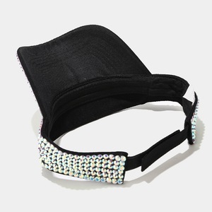 Lrt Bán Buôn Mùa Hè Phụ Nữ Long Lanh Ngoài Trời Cap Phụ Nữ Bãi Biển Sun Visor Cap Nhiều Màu Bling Rỗng Top Rhinestone Sun Visor Mũ - Product Image 5