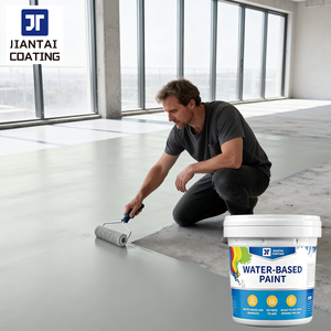 Pintura Epóxica Tres en Uno a Base de Agua para Pisos, Resistente a la Humedad y Antiestática, para Uso en Interiores y Exteriores, Revestimiento para Pisos de Cemento - Product Image 1