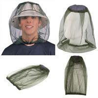 Mosquito abeja insecto malla cabeza cara Protector al aire libre Camping pesca caza red sombrero máscara gorras sombrero a prueba de insectos cubierta de red