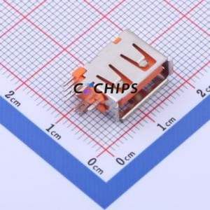 906-752A1114D10200 USB Connector Through hole Component (THT) Connector Type-A USB 2.0 Female Side Insert - Product Image 1