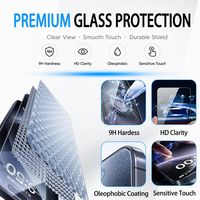 Protection d'écran en verre trempé Easy App pour iPhone 11-18, kit de suppression de poussière à une seule action, alignement automatique, impression soyeuse 2.5D HD 0.33mm