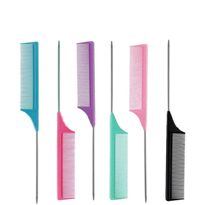 <span class=keywords><strong>Pettine</strong></span> in Plastica con Denti Fini Antistatici in Metallo per Acconciature e Styling Professionale - Product Image 1