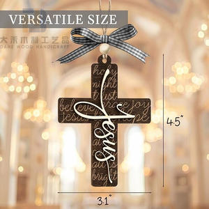 5 Piezas <span class=keywords><strong>de</strong></span> <span class=keywords><strong>Cruz</strong></span> <span class=keywords><strong>de</strong></span> Madera Religiosa, <span class=keywords><strong>Cruz</strong></span> <span class=keywords><strong>de</strong></span> Madera Vintage, Artesanía <span class=keywords><strong>de</strong></span> Natividad para Decoración <span class=keywords><strong>de</strong></span> Pared Navideña, Regalos Cristianos - Product Image 4