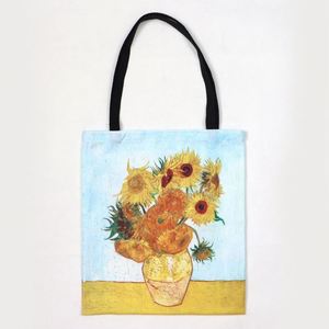 Eco Friendly Van Gogh Art <b>Canvas</b> <b>Tote</b> Bag Reusable Grocery Shopping Bag with Classic Oil Painting Prints - Product Image 4