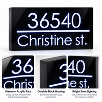 GOZONE signe des panneaux d'adresse verticaux personnalisés en acier inoxydable avec éclairage LED et design étanche pour la maison, l'hôtel, le bureau